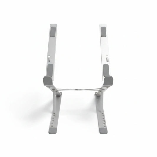 Campus Zone foldable aluminium laptop stand with adjustable height and rubber grip pads on a white background